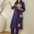 Women Ethnic Motifs Embroidered Pleated Thread Work  Cotton Kurta with Trousers