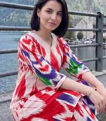 Women Ethnic Motifs Printed Regular Cotton Kurta with Trousers