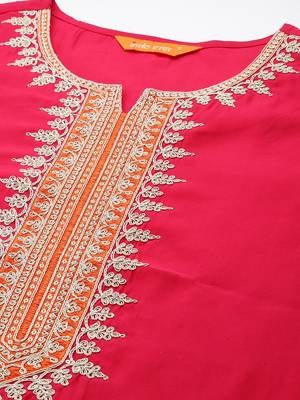 Ethnic Motifs Embroidered Kurta with Trousers & With Dupatta 2