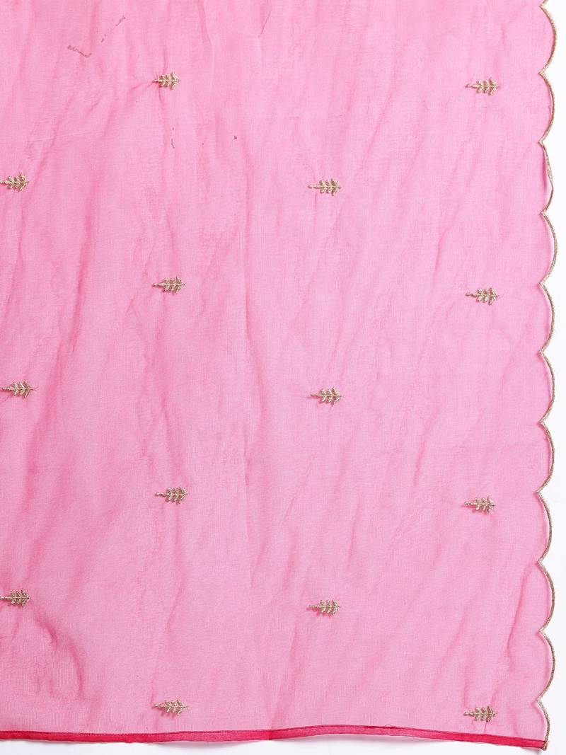 Ethnic Motifs Embroidered Kurta with Trousers & With Dupatta