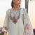 Floral Embroidered Round Neck  Cotton Straight Kurta with Trousers & Dupatta