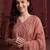 Women Embroidered Regular Sequinned Kurta with Trousers & With Dupatta