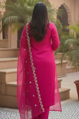 Women Ethnic Motifs Embroidered Kurta with Trousers & Dupatta