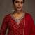 Bandhani Printed Straight Sequinned Work Kurta With Trousers & Dupatta