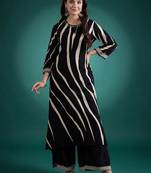 Women Printed Regular Thread Work Kurta with Palazzos
