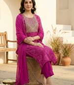 Women Ethnic Motifs Printed Regular Kurta with Trousers & With Dupatta