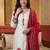 Women Ethnic Motifs Printed Regular Thread Work Kurta with Trousers & With Dupatta