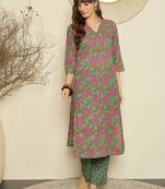 Women Ethnic Motifs Printed  Cotton Kurta with Trouser