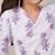 Floral Printed V-Neck  Cotton Kurta With Trousers