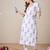 Floral Printed V-Neck  Cotton Kurta With Trousers