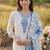Women Floral Embroidered Regular Thread Work  Cotton Kurta with Trousers & With Dupatta