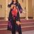 Women Floral Printed Regular Thread Work  Cotton Kurta with Trousers