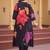 Women Floral Printed Regular Thread Work  Cotton Kurta with Trousers
