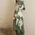 Floral Printed V-Neck Sequinned Straight Kurta with Salwar