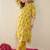 Women Floral Printed Pleated  Cotton Kurta with Trousers