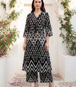 Women Ethnic Motifs Printed Regular  Cotton Kurta with Palazzos