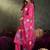 Floral Printed Sraight Thread Work  Cotton Kurta With Trousers & Dupatta