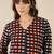 Geometric Printed Shirt Collar  Cotton Straight Kurta With Trnousers