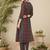 Geometric Printed Shirt Collar  Cotton Straight Kurta With Trnousers