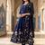 Floral Printed Pleated Beads and Stones  Cotton Kurta With Trousers & Dupatta