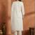 Women Floral Embroidered Regular Thread Work  Cotton Kurta with Trousers & With Dupatta