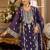 Ethnic Motifs Embroidered Zari Organza Straight Kurta & Trousers With Dupatta