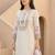 Women Floral Embroidered Regular Thread Work Linen Kurta with Trousers & With Dupatta