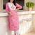 Women Regular Thread Work  Cotton Kurta with Trousers