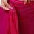 Pink color star georgette pre-draped saree with un-stitched blouse