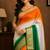 Multicolor kora organza jacquard soft digital print saree with un-stitched blouse