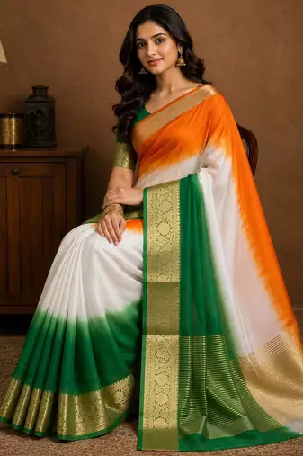 Multicolor kora organza jacquard soft digital print saree with un-stitched blouse