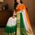 Multicolor kora organza jacquard soft digital print saree with un-stitched blouse