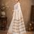 White color linen cotton digital printed saree with un-stitched blouse
