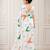 White color linen cotton digital printed saree with un-stitched blouse