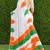 White color linen cotton digital printed saree with un-stitched blouse