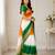 White color kora oregenza jacquard soft digital print saree with un-stitched blouse