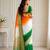 White color kora oregenza jacquard soft digital print saree with un-stitched blouse