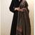 Black viscose chanderi solid kurta pant set with printed chanderi silk blend dupatta