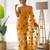 Yellow net embroidered aari work heavy look ethnic saree with blouse