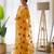 Yellow net embroidered aari work heavy look ethnic saree with blouse
