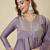 Lavender vichitra silk blend embroidery kurta pant set with embroidered silk blend dupatta