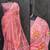Pink net embroidered aari work heavy look ethnic saree with blouse