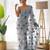 Grey net embroidered aari work heavy look ethnic saree with blouse