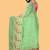 Green organza embroidered zari woven heavy look ethnic saree with blouse