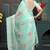 Magenta organza embroidered zari woven heavy look ethnic saree with blouse