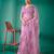 Purple organza embroidered sequins work heavy look ethnic saree with blouse