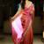 Pink tissue embroidered zari work heavy look ethnic saree with blouse