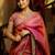 Pink tissue embroidered zari work heavy look ethnic saree with blouse