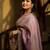 Lavender tissue embroidered zari work heavy look ethnic saree with blouse