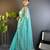 Teal net embroidered thread work heavy look ethnic saree with blouse